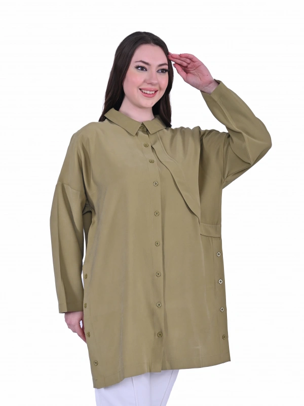 İNVEE 7053 Yeşil Gömlek