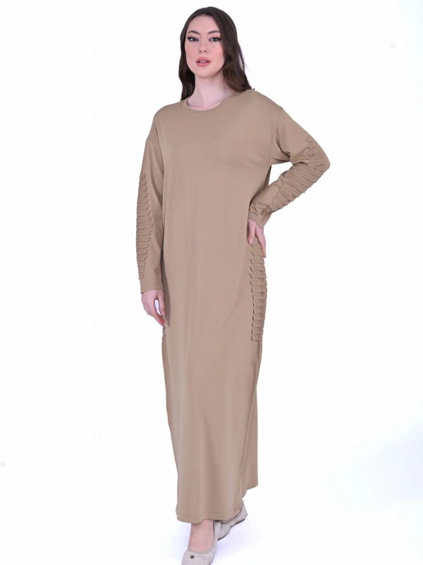 İNVEE 7060 Camel Triko Elbise