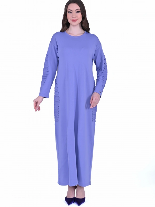 İNVEE 7060 Lila Triko Elbise