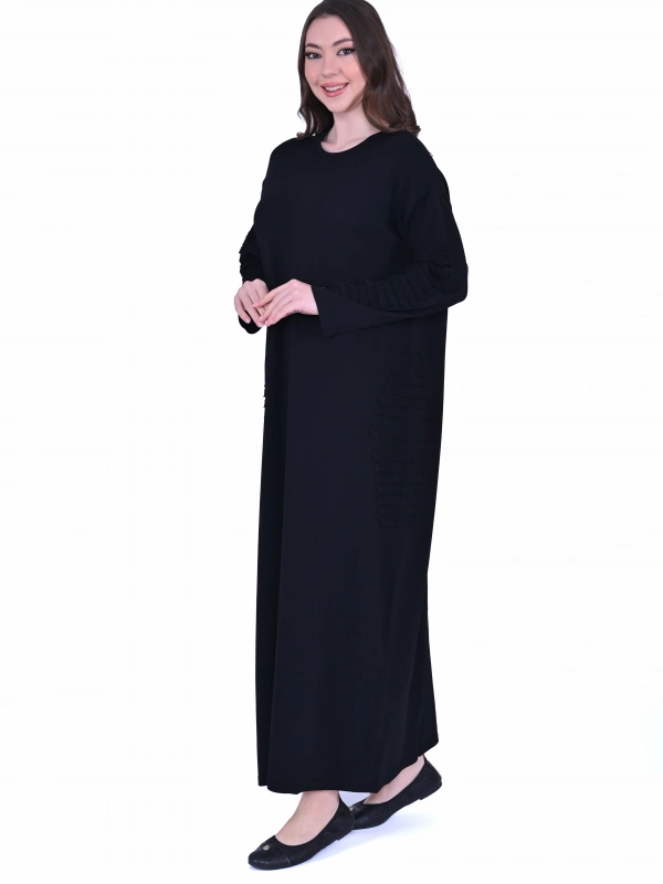 İNVEE 7060 Siyah Triko Elbise