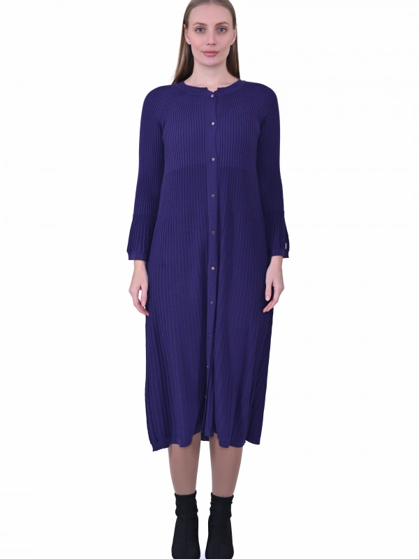 İNVEE 7073 Yün Karışımlı Hırka - Mor