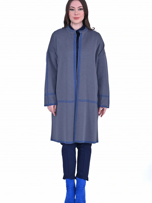 İNVEE 7076 Yün Karışımlı Gri Hırka