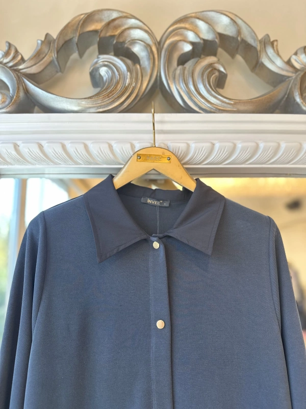 İNVEE Çıtçıt Kapamalı Kap - Lacivert