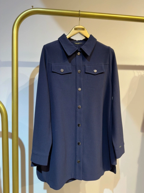 İNVEE Çıtçıt Kapamalı Mevsimilik Kısa Ceket - Lacivert