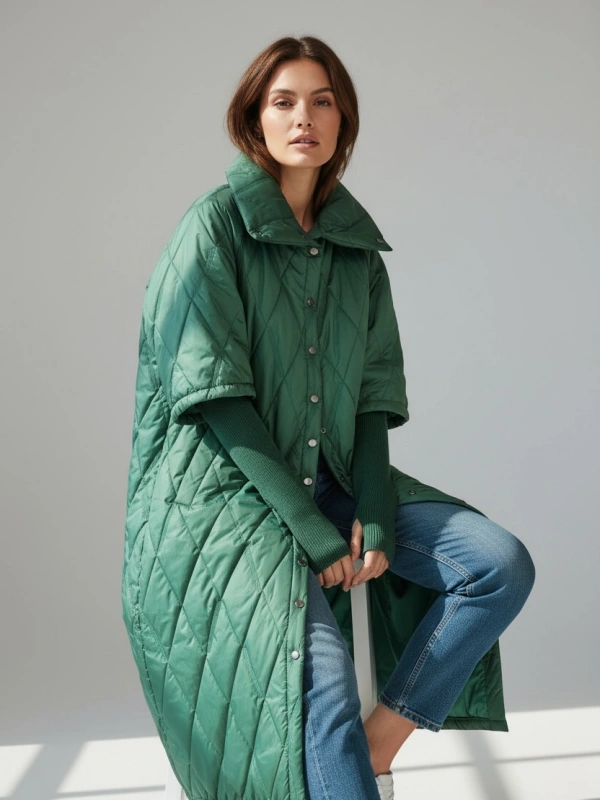 İNVEE Yeşil Kapitone Mont