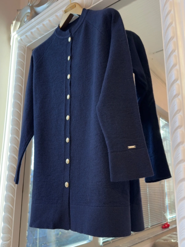 İNVEE Yün Karışımlı Hırka - Lacivert