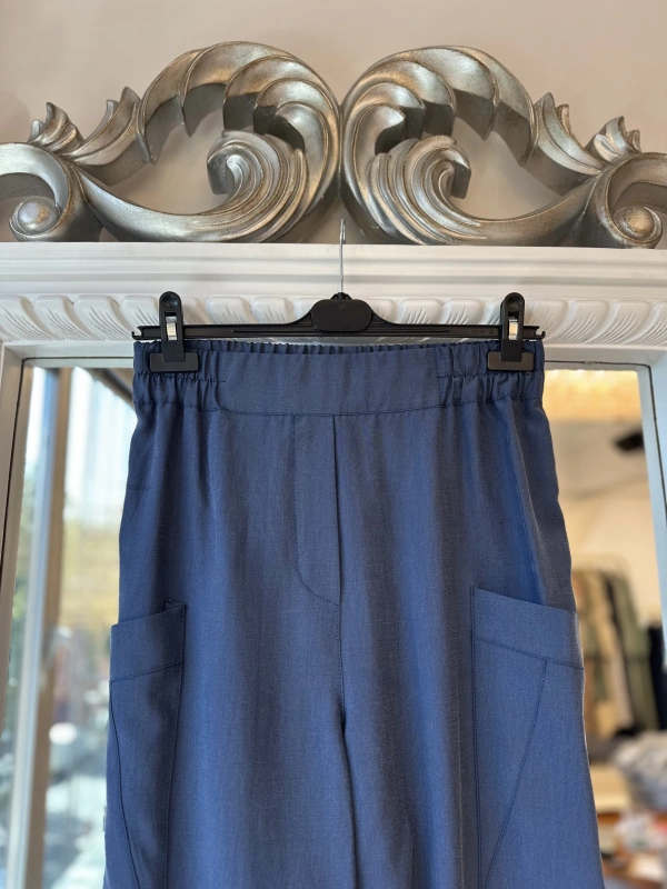 Sentez Kanguru Kanvas Pantolon - Lacivert