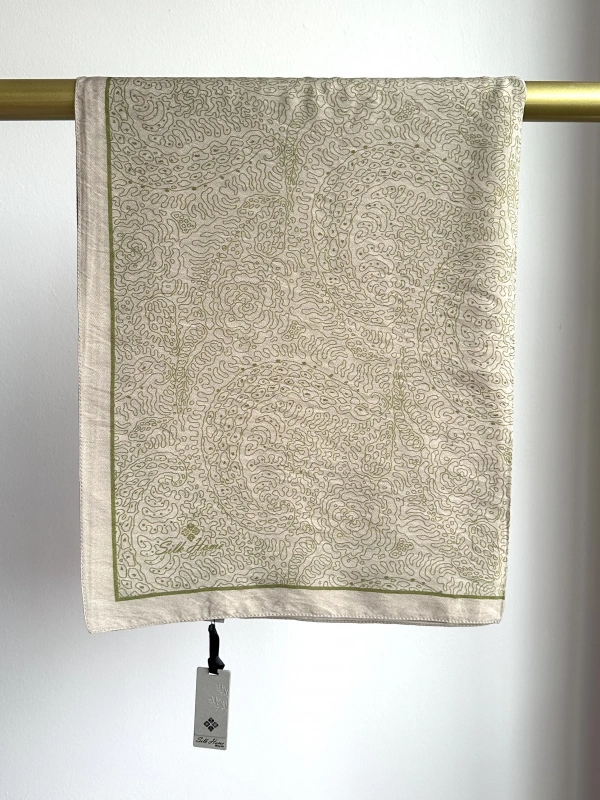 Silk Home Mayda Şal - Vizon-Yeşil