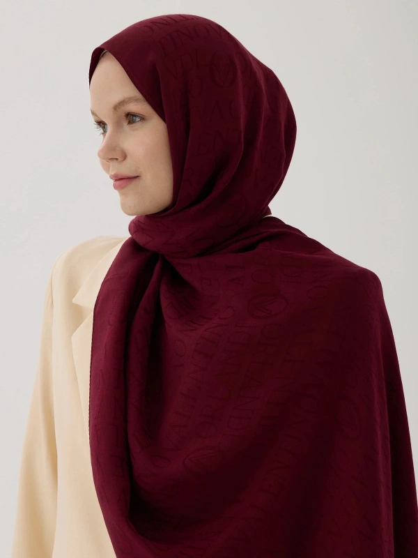 Valentino Orlandi VO Logo Şal - Kırmızı