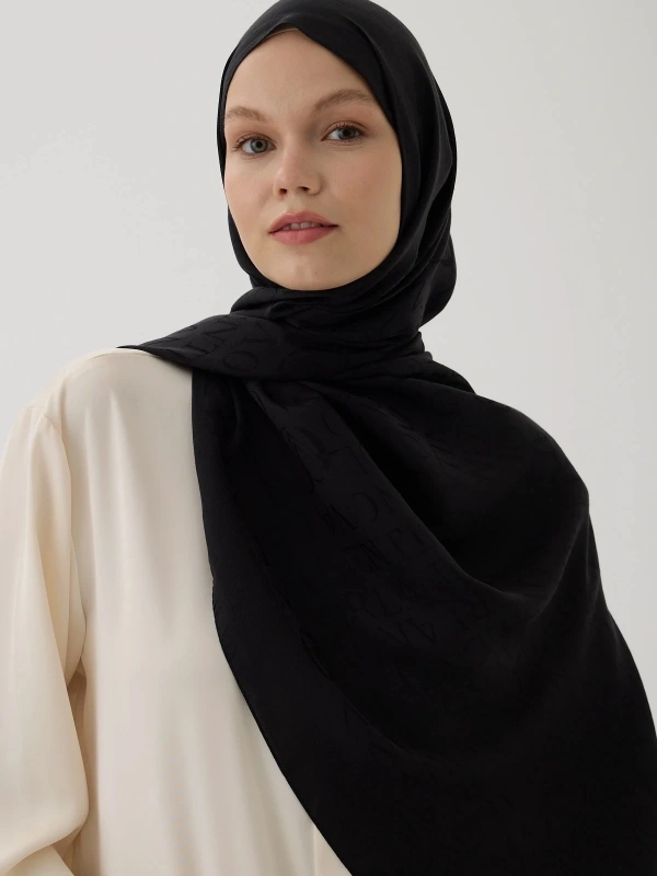 Valentino Orlandi VO Logo Şal - Siyah