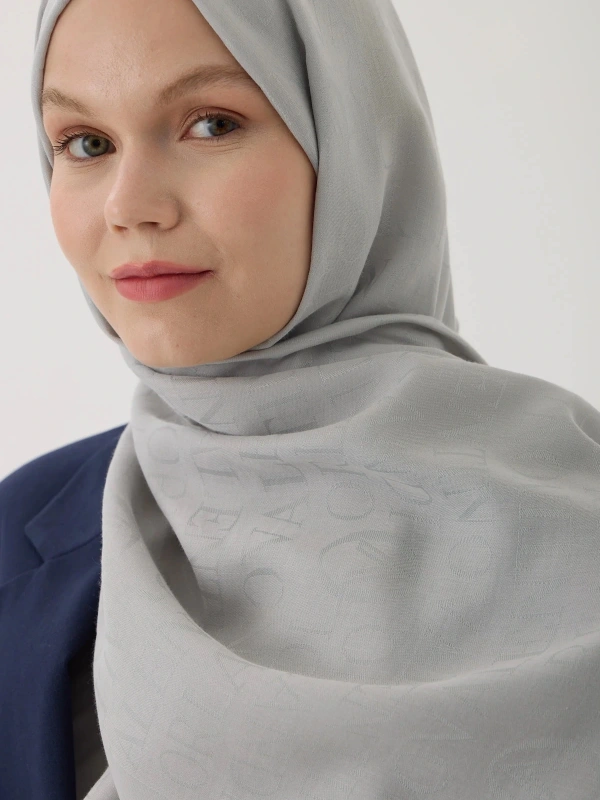 Valentino Orlandi VO Logo Şal - Açık Gri