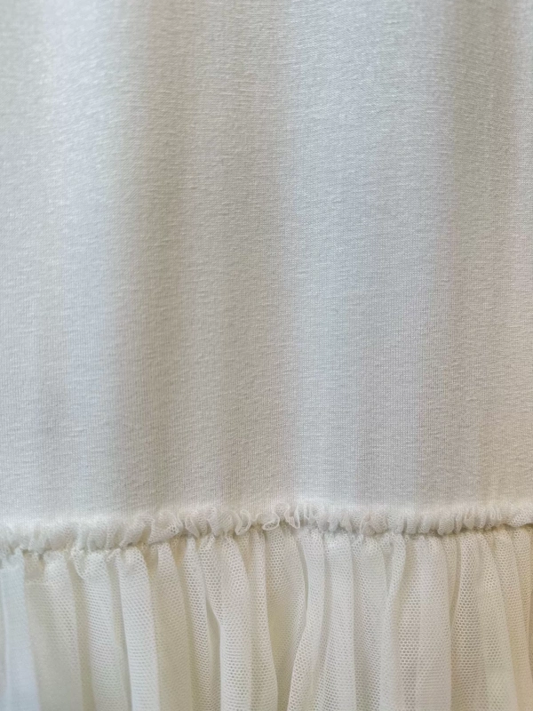 İNVEE Eteği Fırfır Detaylı İç Elbise - Ekru