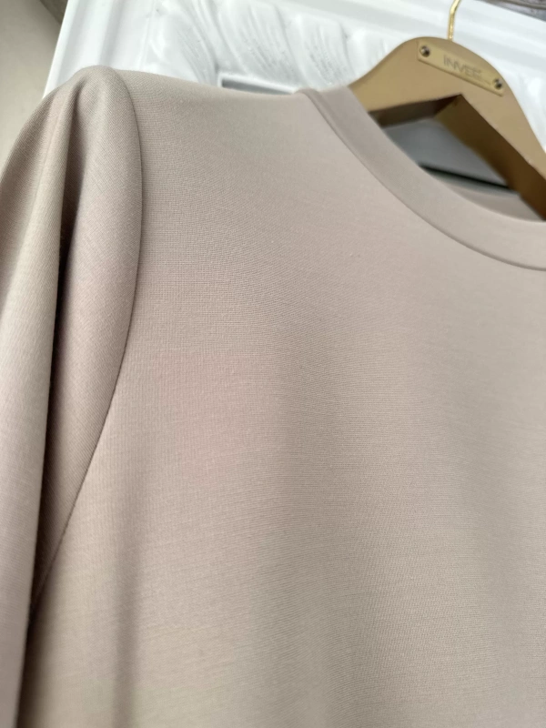 İNVEE Taş Baskılı Modal Takım - Bej