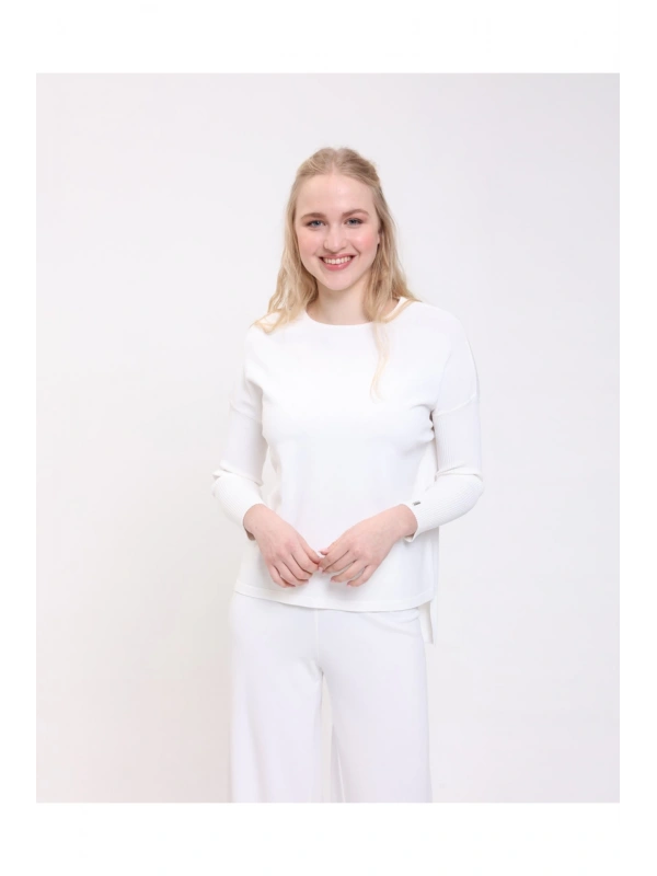 İNVEE 5879 Triko Tunik Ekru