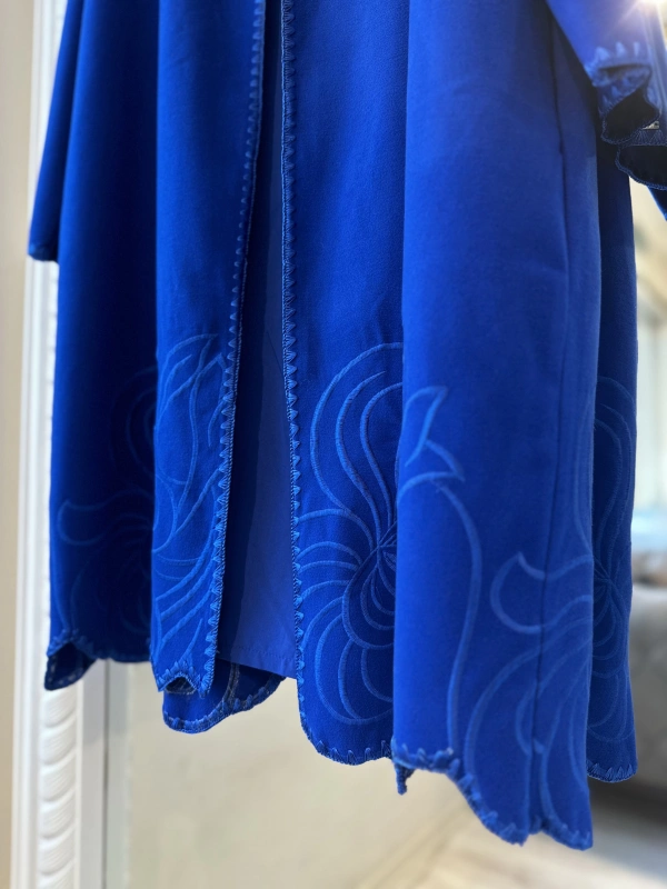 İNVEE 6949 Nakışlı Kaşe Kap - Sax