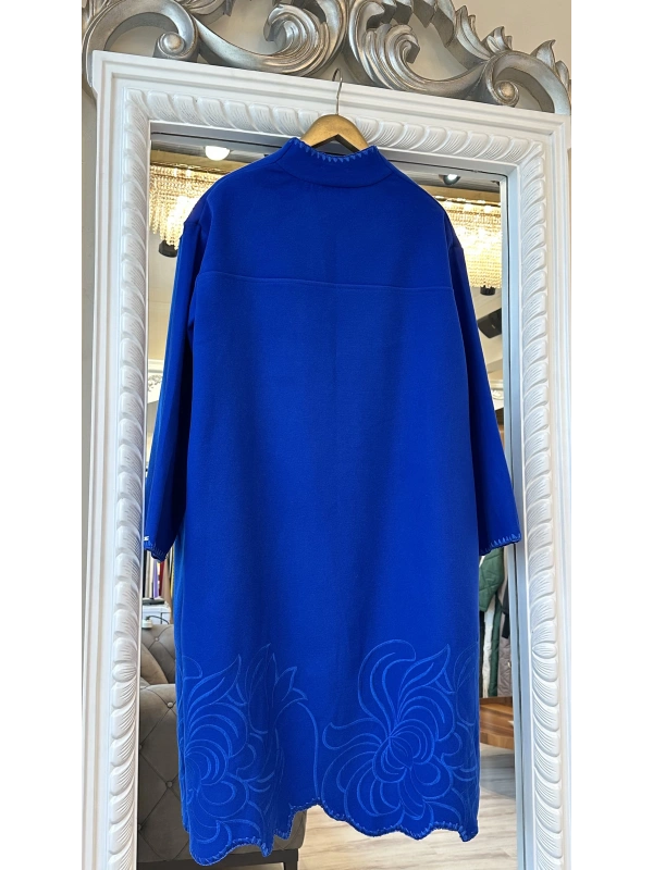 İNVEE 6949 Nakışlı Kaşe Kap - Sax