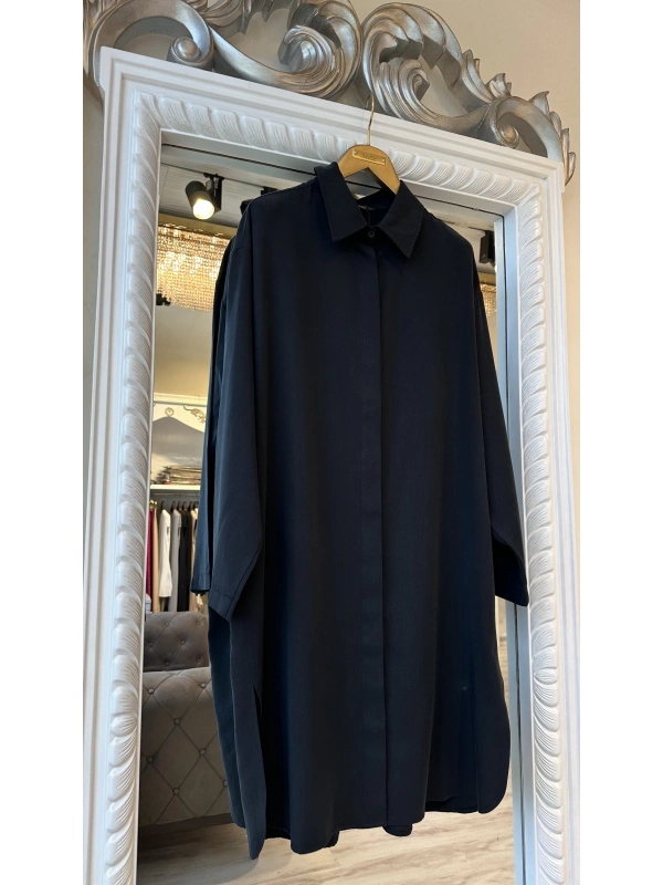 İNVEE 7094 Modal Gömlek - Siyah