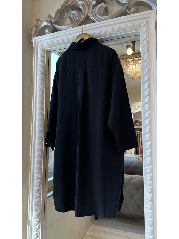 İNVEE 7094 Modal Gömlek - Siyah