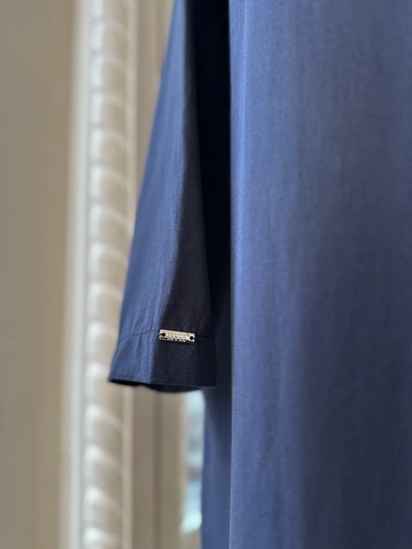 İNVEE 7057 Modal Kumaş Uzun Gömlek/Kap - Lacivert