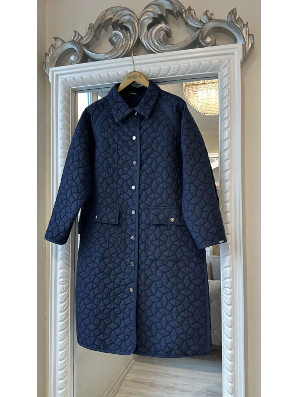 İNVEE 7096 Kapitone Ceket - Lacivert