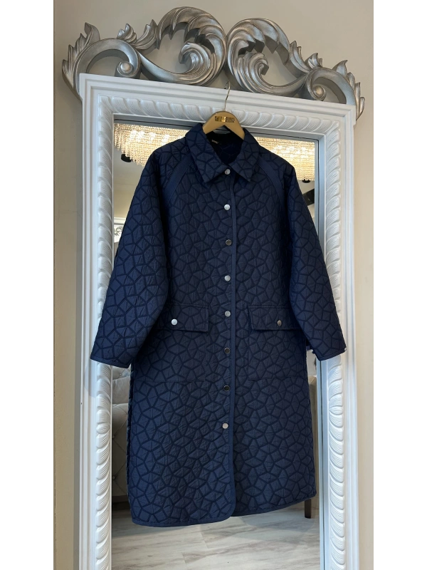 İNVEE 7096 Kapitone Ceket - Lacivert