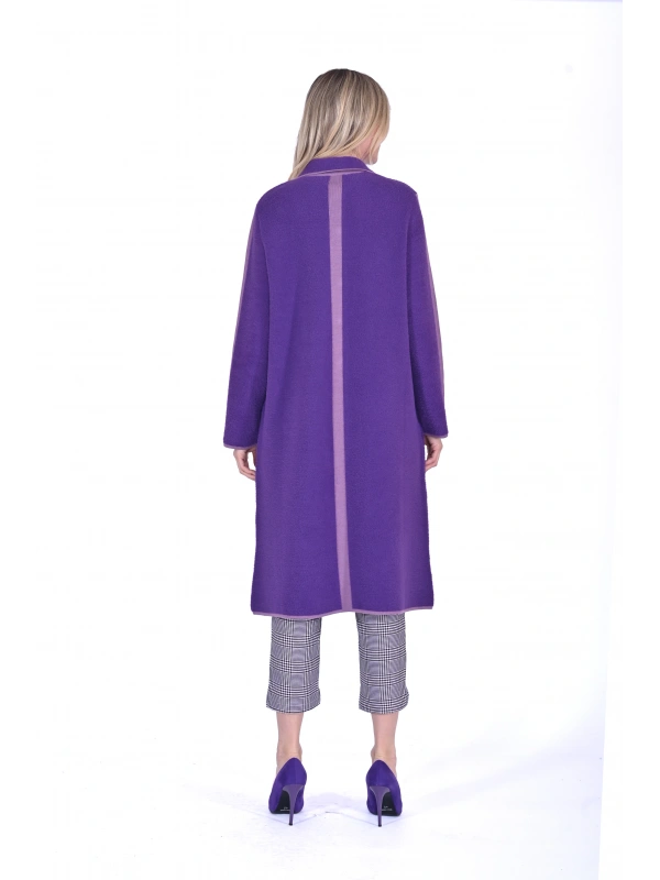 İNVEE 6733 Angora Hırka - Mor
