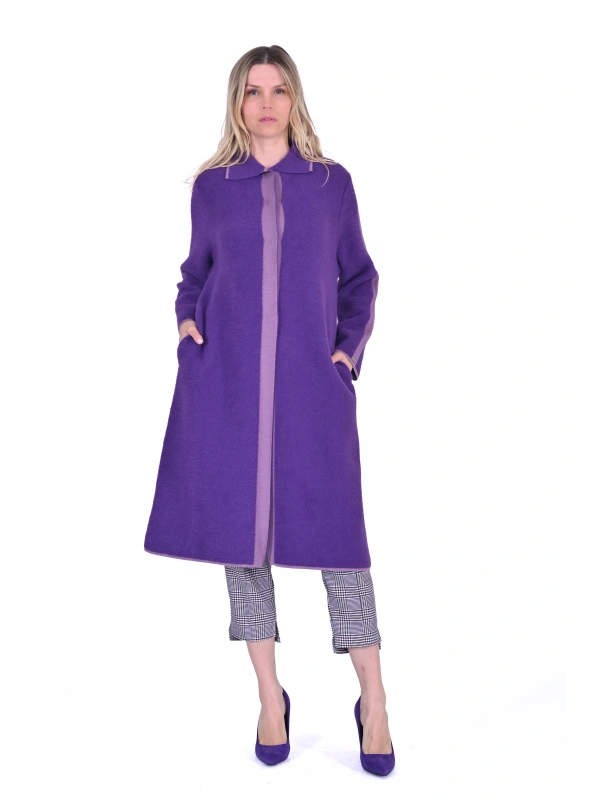 İNVEE 6733 Angora Hırka - Mor