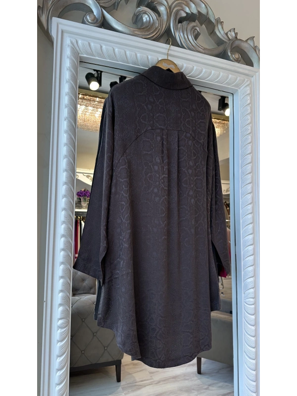 İNVEE Desenli Gömlek - Kahverengi