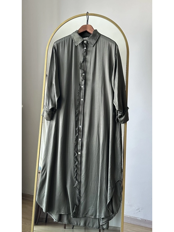 İtalyan Uzun Gömlek - Haki