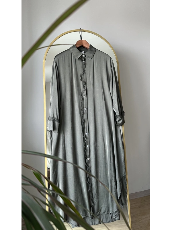 İtalyan Uzun Gömlek - Haki