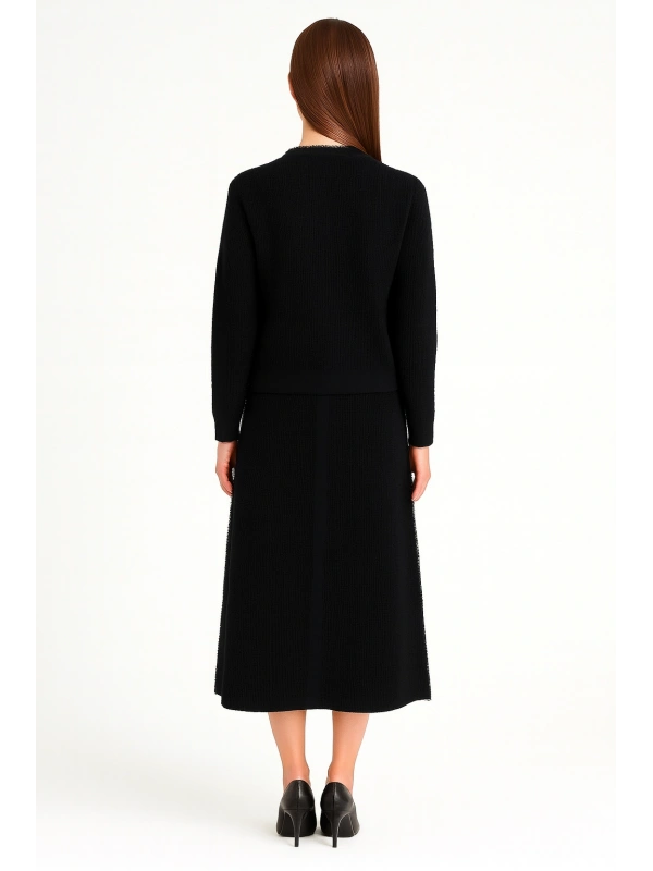 İNVEE 7120 Triko Takım -  Siyah