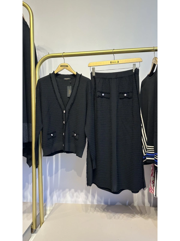 İNVEE 7120 Triko Takım -  Siyah