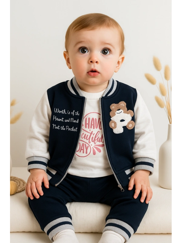 Nakışlı 3lü Eşofman Takımı