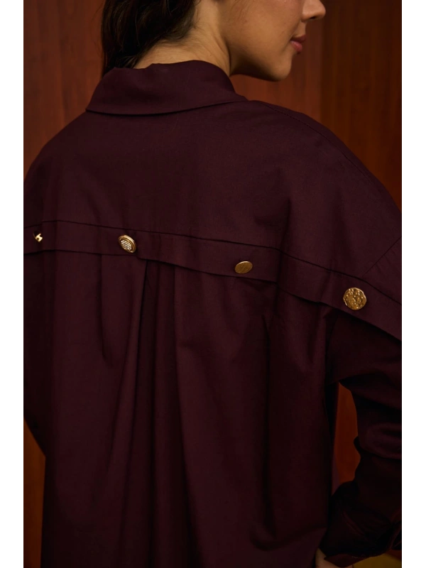 Merwish Fly Gömlek-Bordo