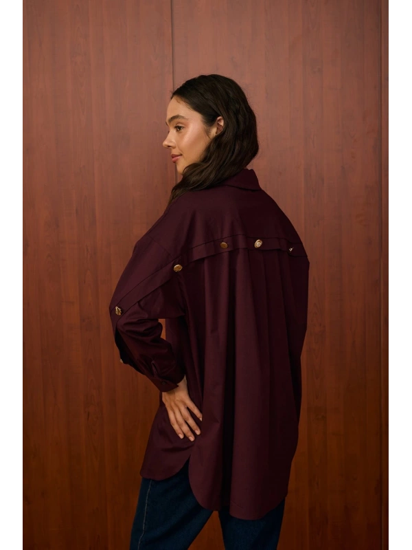 Merwish Fly Gömlek-Bordo