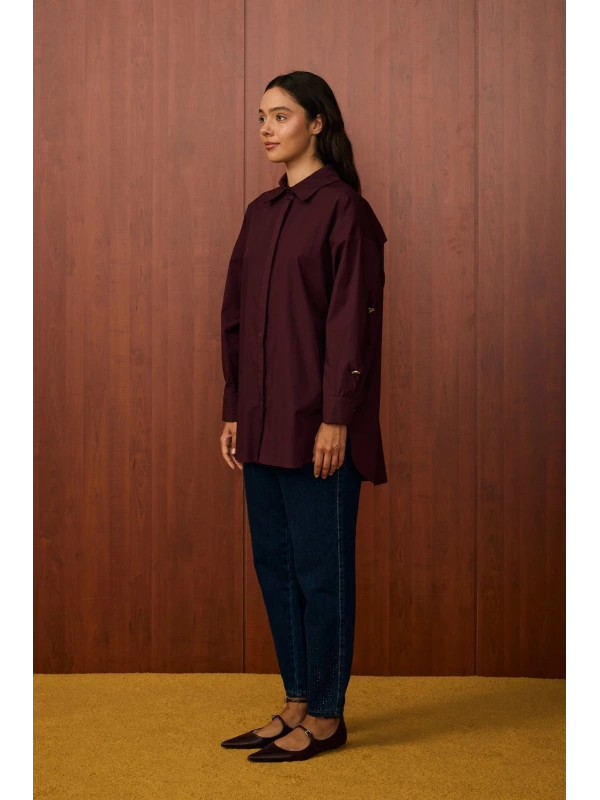 Merwish Fly Gömlek-Bordo