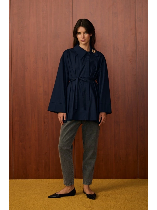 Merwish Madrid Şık Gömlek-Lacivert