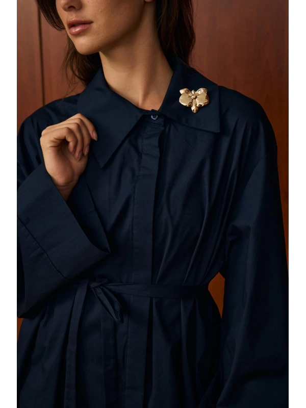 Merwish Madrid Şık Gömlek-Lacivert