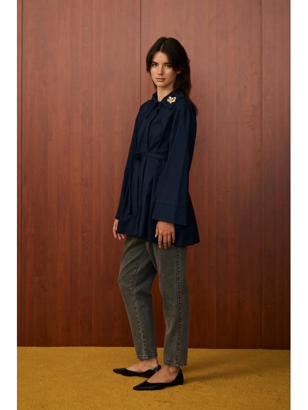 Merwish Madrid Şık Gömlek-Lacivert