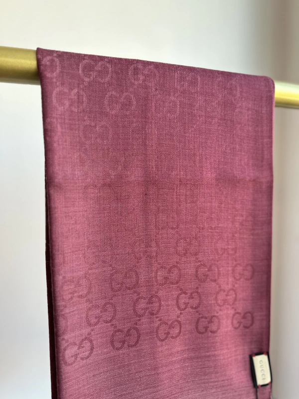 A Kalite Yün İpek Şal - Bordo