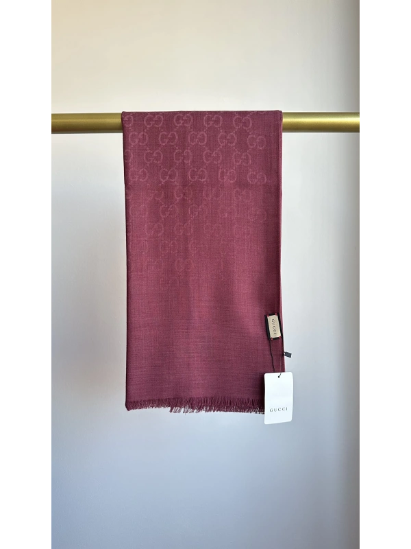 A Kalite Yün İpek Şal - Bordo