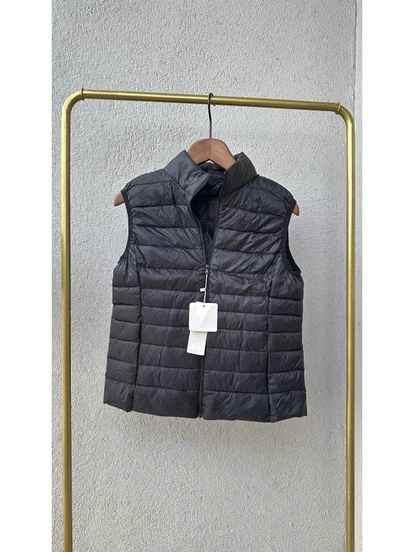 Kuş Tüyü Yelek - Siyah