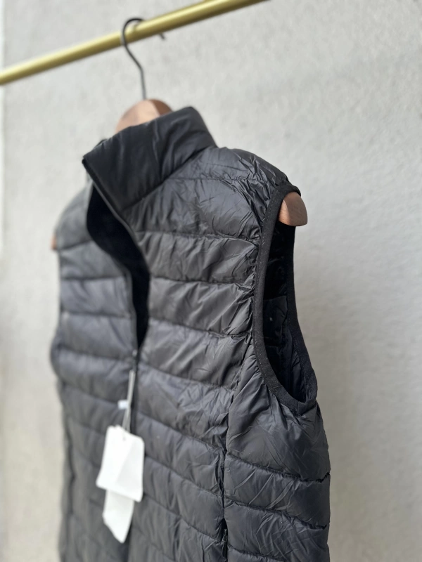 Kuş Tüyü Yelek - Siyah