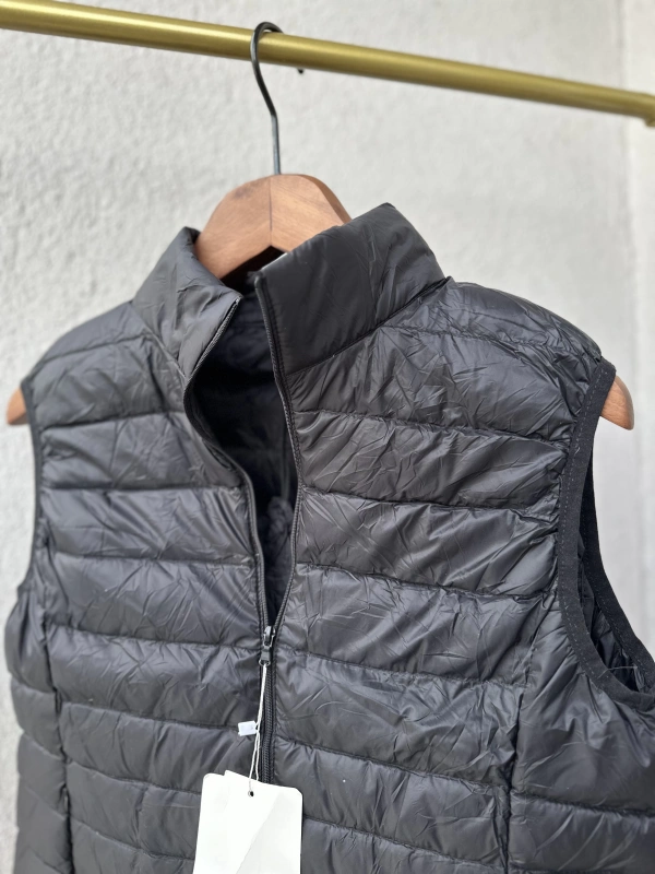 Kuş Tüyü Yelek - Siyah