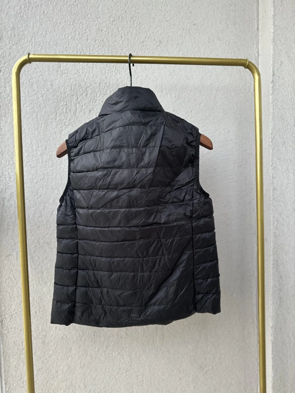 Kuş Tüyü Yelek - Siyah