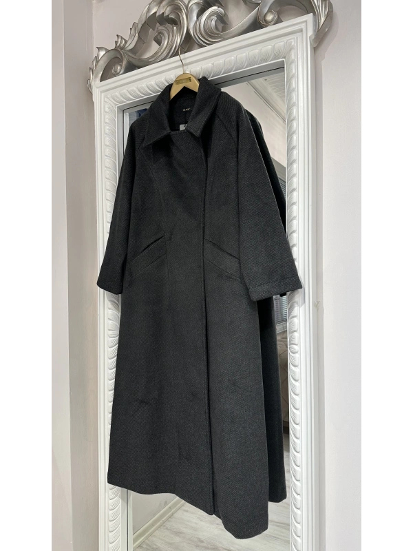 İNVEE Yün Kaban - Siyah