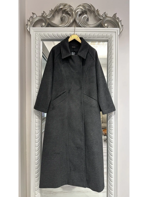 İNVEE Yün Kaban - Siyah