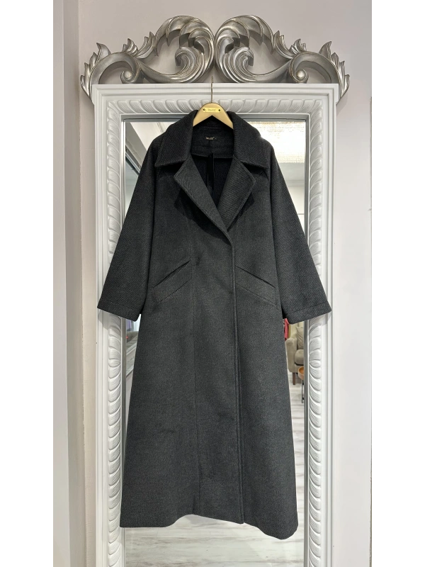 İNVEE Yün Kaban - Siyah