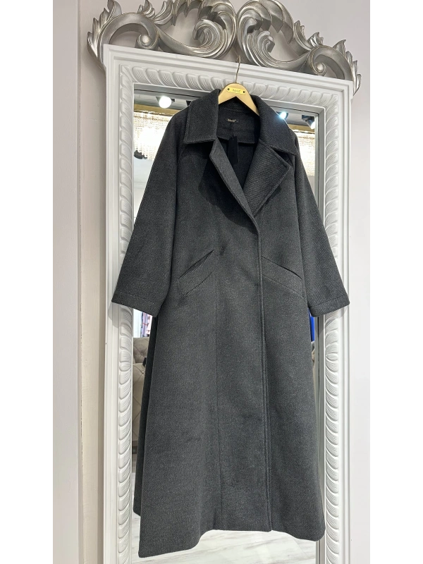 İNVEE Yün Kaban - Siyah