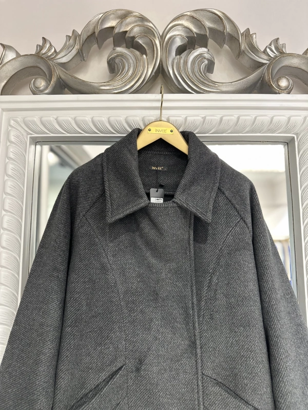 İNVEE Yün Kaban - Siyah